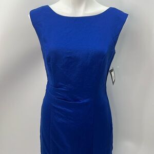 Ellen Tracy cobalt blue sleeveless cocktail dress size 8